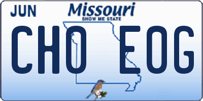 MO license plate CH0E0G