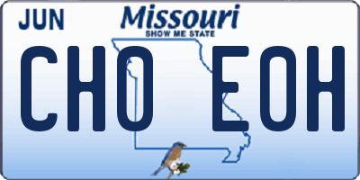 MO license plate CH0E0H