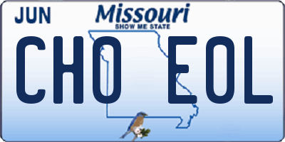 MO license plate CH0E0L
