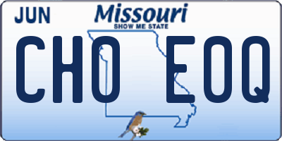 MO license plate CH0E0Q