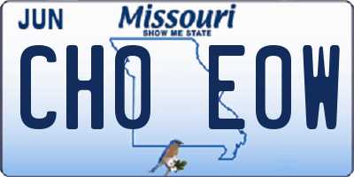 MO license plate CH0E0W