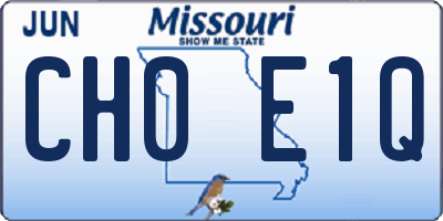 MO license plate CH0E1Q