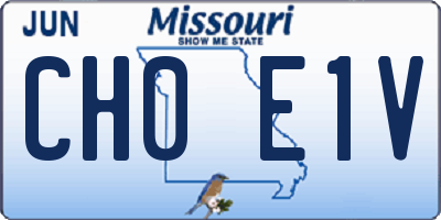 MO license plate CH0E1V