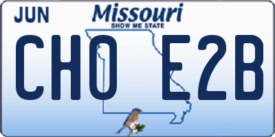 MO license plate CH0E2B