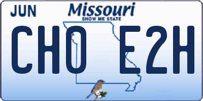 MO license plate CH0E2H
