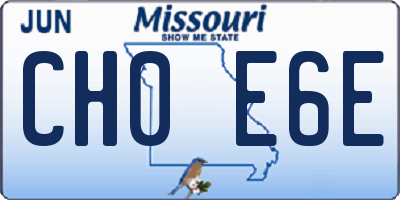 MO license plate CH0E6E