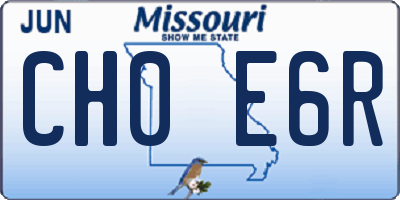 MO license plate CH0E6R