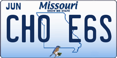 MO license plate CH0E6S