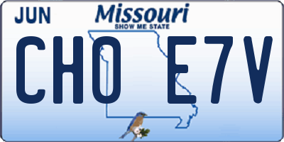 MO license plate CH0E7V