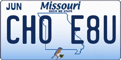 MO license plate CH0E8U