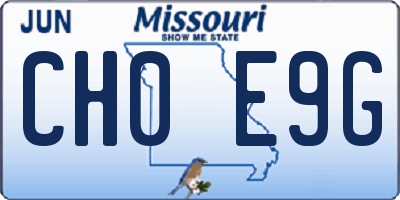 MO license plate CH0E9G