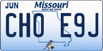 MO license plate CH0E9J