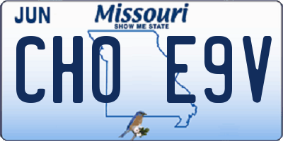 MO license plate CH0E9V