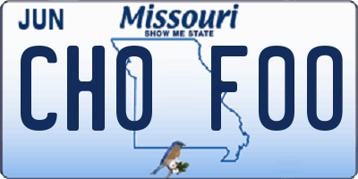 MO license plate CH0F0O