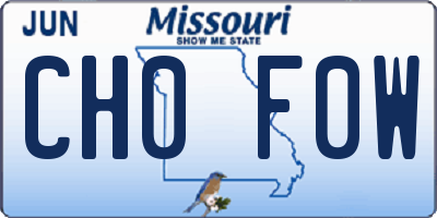 MO license plate CH0F0W