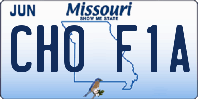 MO license plate CH0F1A