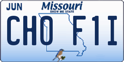 MO license plate CH0F1I