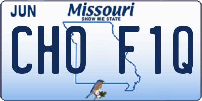 MO license plate CH0F1Q