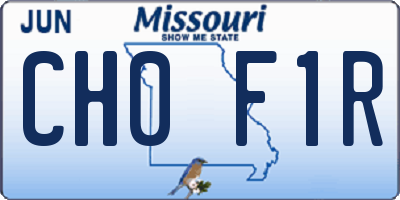 MO license plate CH0F1R