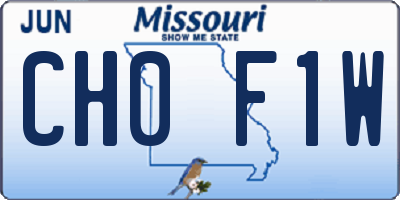 MO license plate CH0F1W
