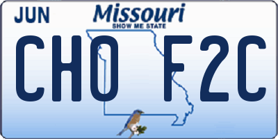 MO license plate CH0F2C