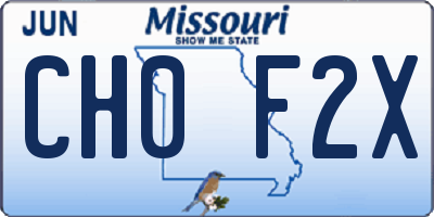 MO license plate CH0F2X