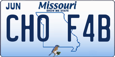 MO license plate CH0F4B