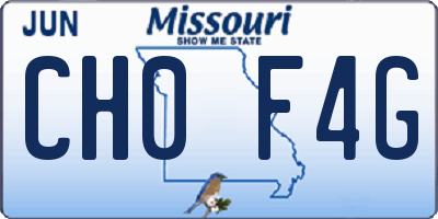 MO license plate CH0F4G
