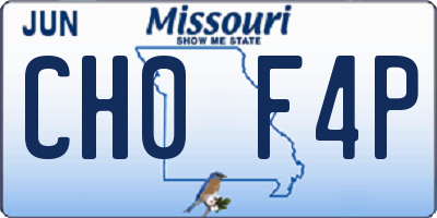 MO license plate CH0F4P