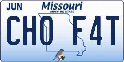 MO license plate CH0F4T