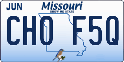MO license plate CH0F5Q