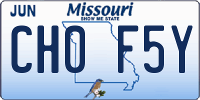 MO license plate CH0F5Y