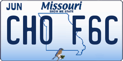 MO license plate CH0F6C