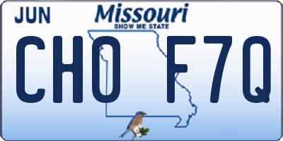 MO license plate CH0F7Q