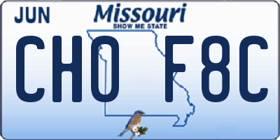 MO license plate CH0F8C