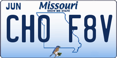 MO license plate CH0F8V