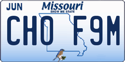 MO license plate CH0F9M