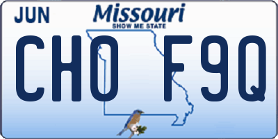 MO license plate CH0F9Q
