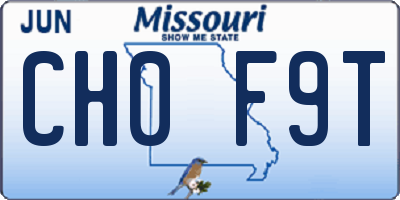 MO license plate CH0F9T