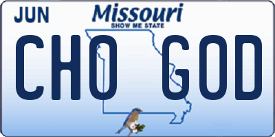 MO license plate CH0G0D