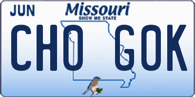 MO license plate CH0G0K