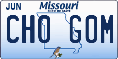 MO license plate CH0G0M