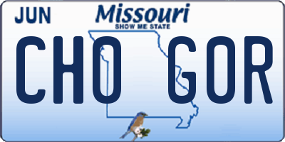 MO license plate CH0G0R