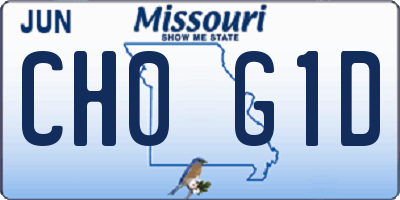 MO license plate CH0G1D