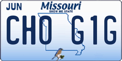 MO license plate CH0G1G