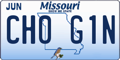 MO license plate CH0G1N