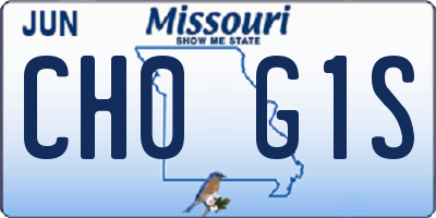 MO license plate CH0G1S