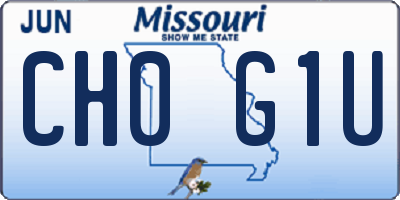MO license plate CH0G1U