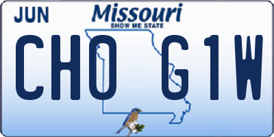 MO license plate CH0G1W
