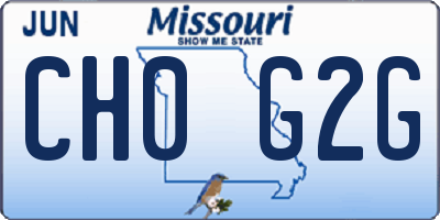 MO license plate CH0G2G